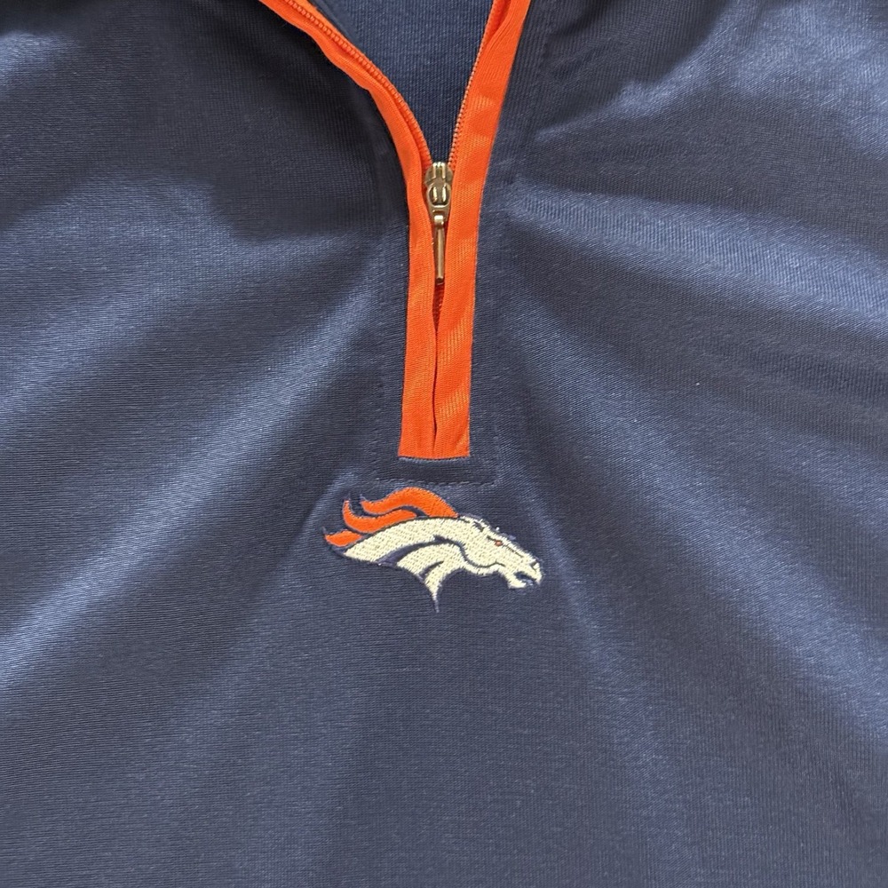 VTG Nike NFL Pro Line Denver Broncos Shirt Men's Large Blue Orange Polo Dri-Fit - Picture 9 of 11
